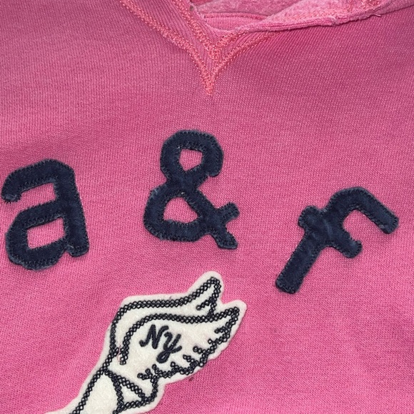 Abercrombie Kids pink cross country track and field hoodie size xl distressed - Picture 3 of 3